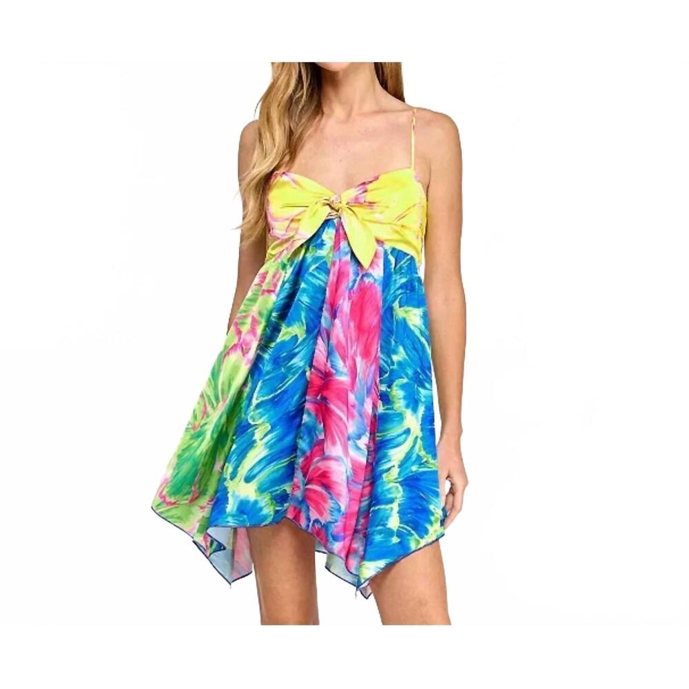 NEW SENI & CADE lovely sweetheart mini dress in multicolor